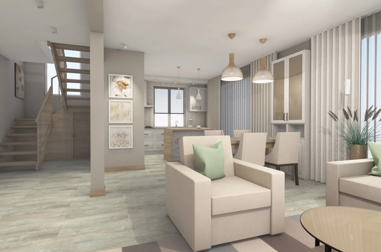 Проект первого этажа загородного дома