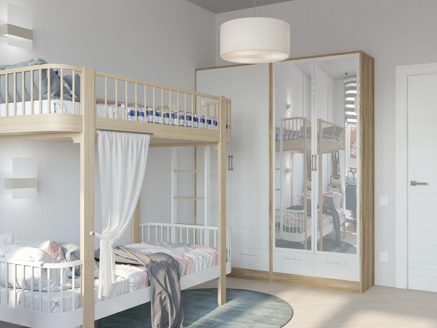 Небольшая комната для двоих детей.