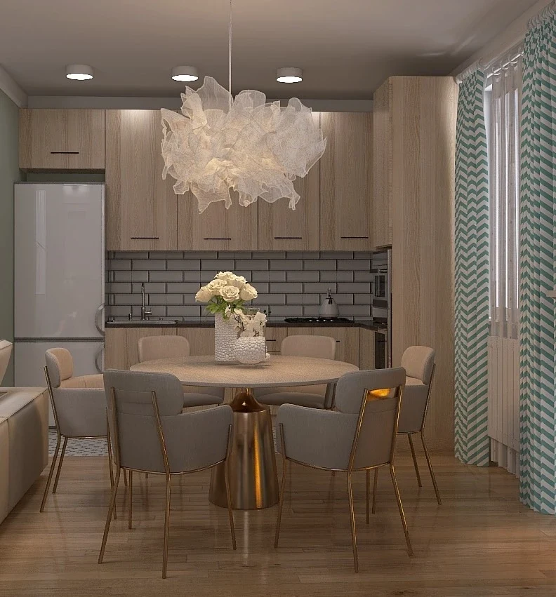 Проекте кухни-гостиной в загородном доме