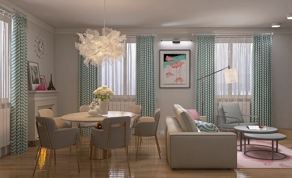 Проекте кухни-гостиной в загородном доме