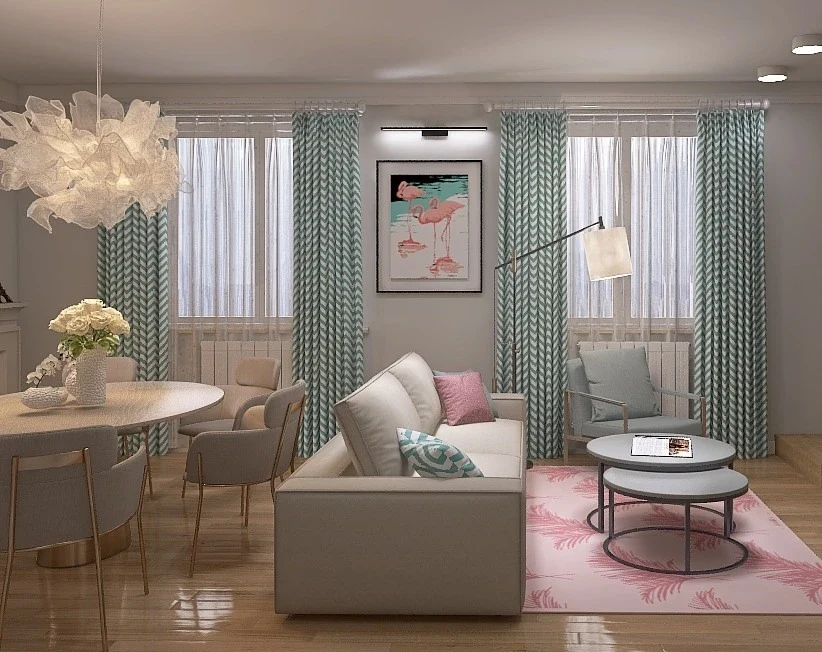 Проекте кухни-гостиной в загородном доме