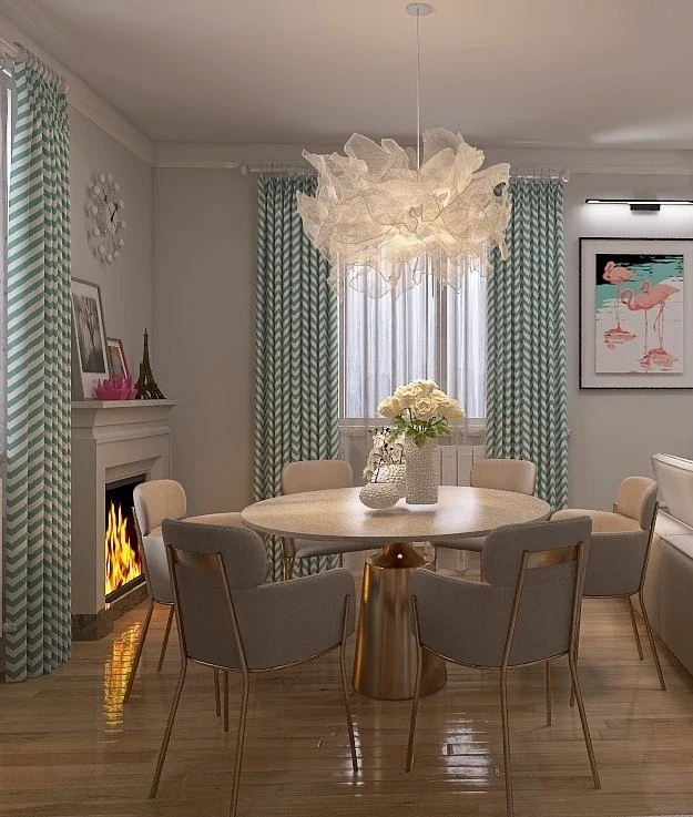 Проекте кухни-гостиной в загородном доме