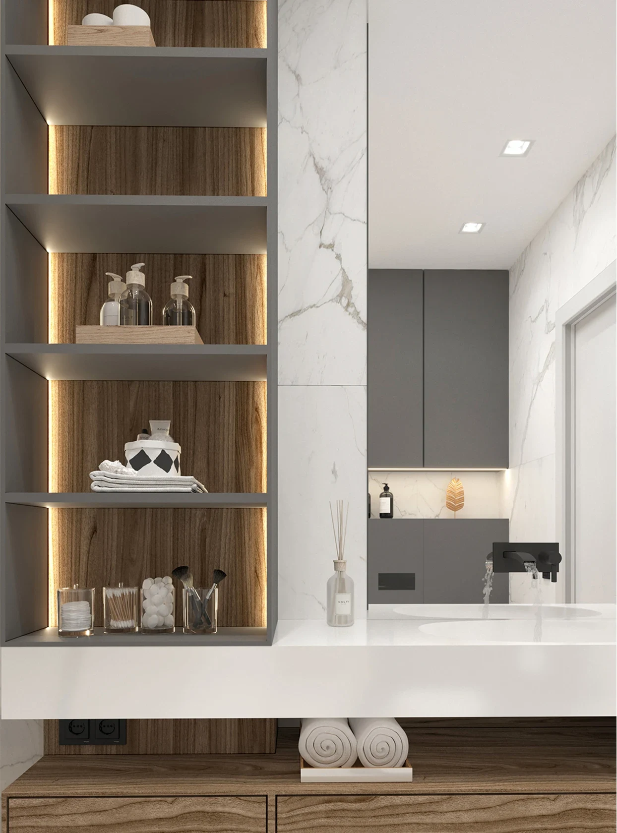 Проект ванной комнаты в ЖК "Галактика PRO"