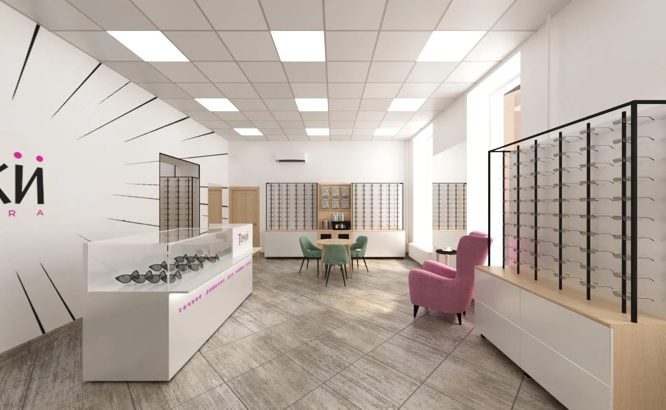 Реновация интерьера салона оптики