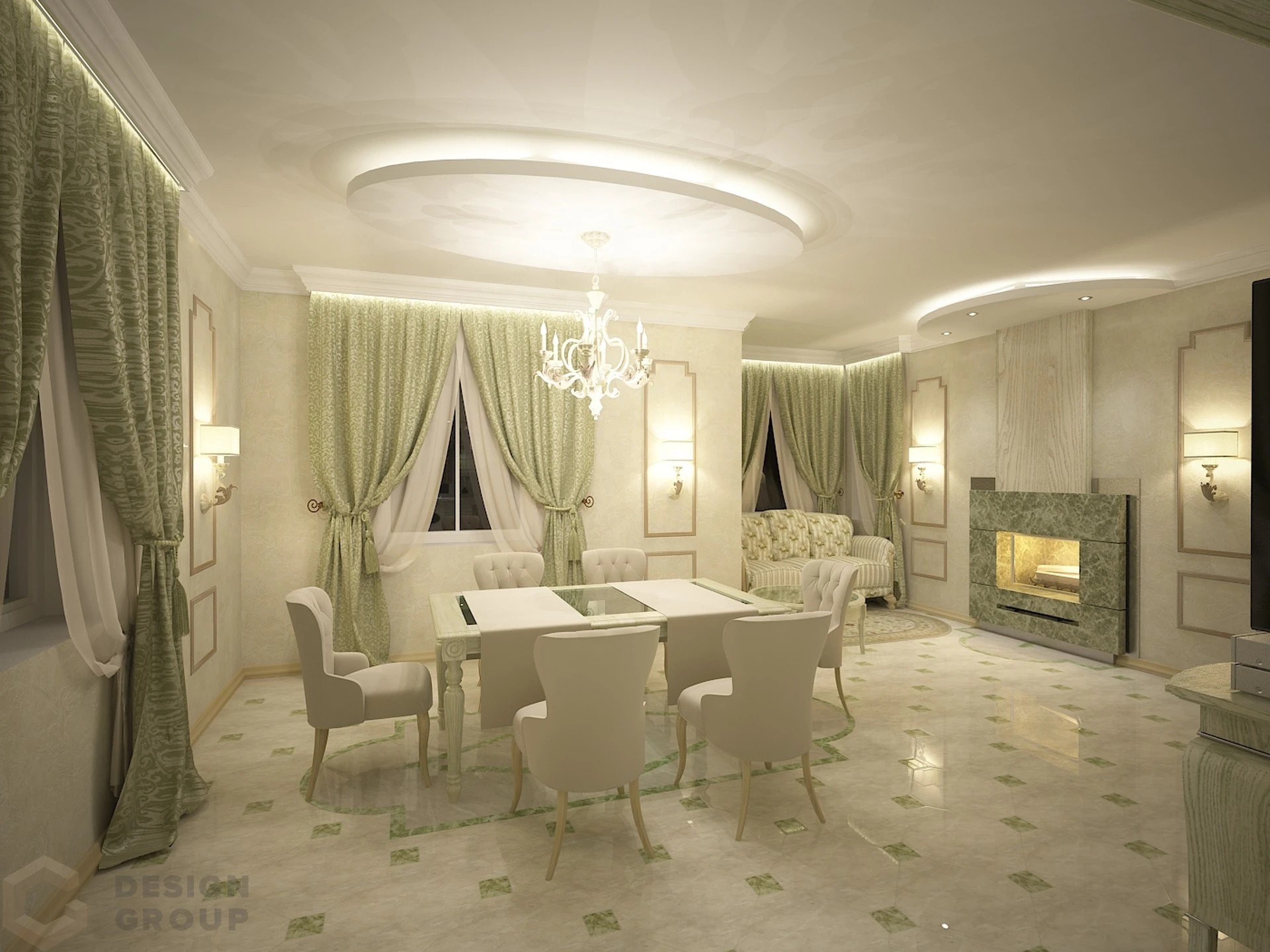 Интерьер загородного дома Агалатово