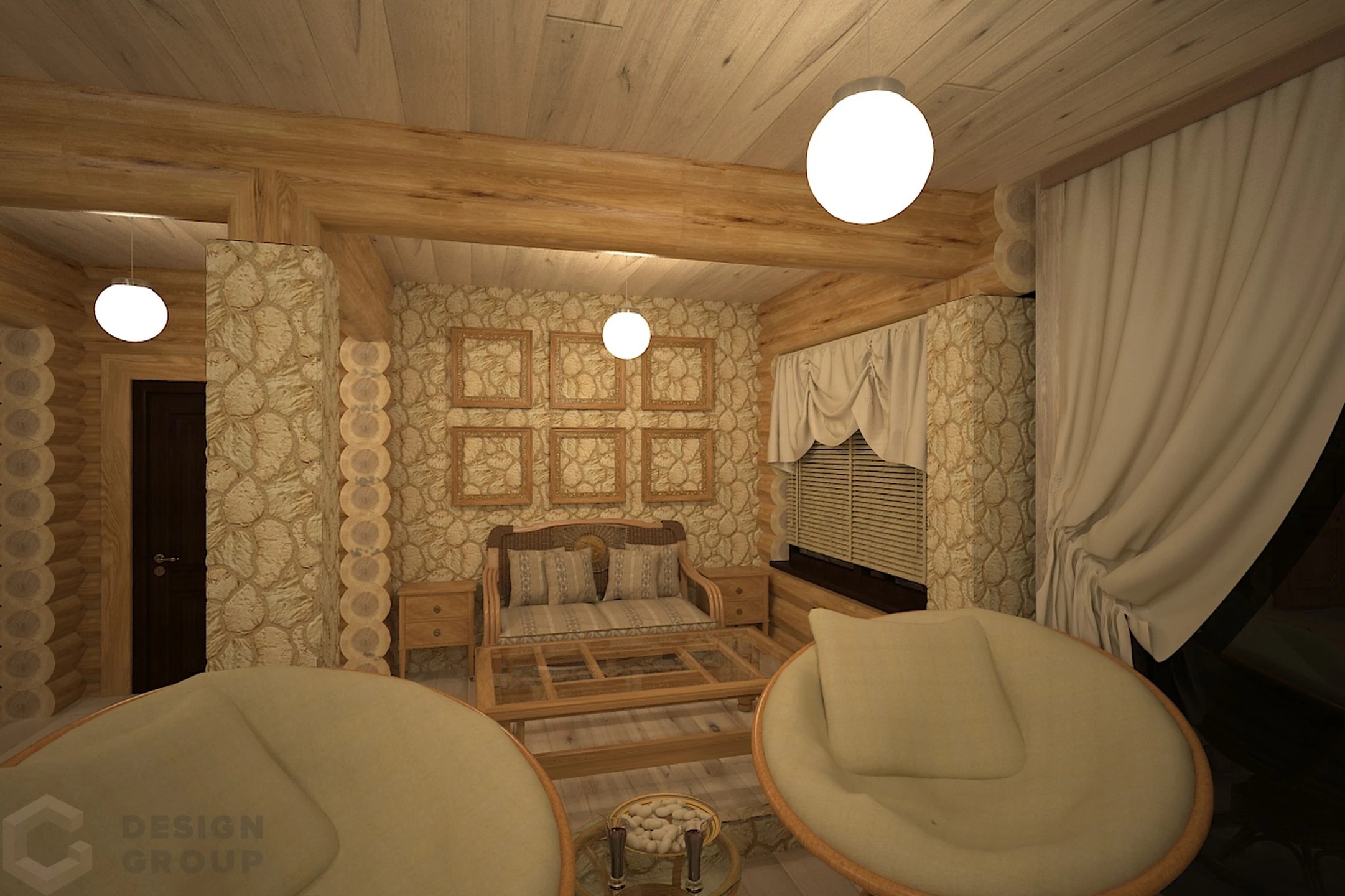 Интерьер загородного дома Лесопарковая