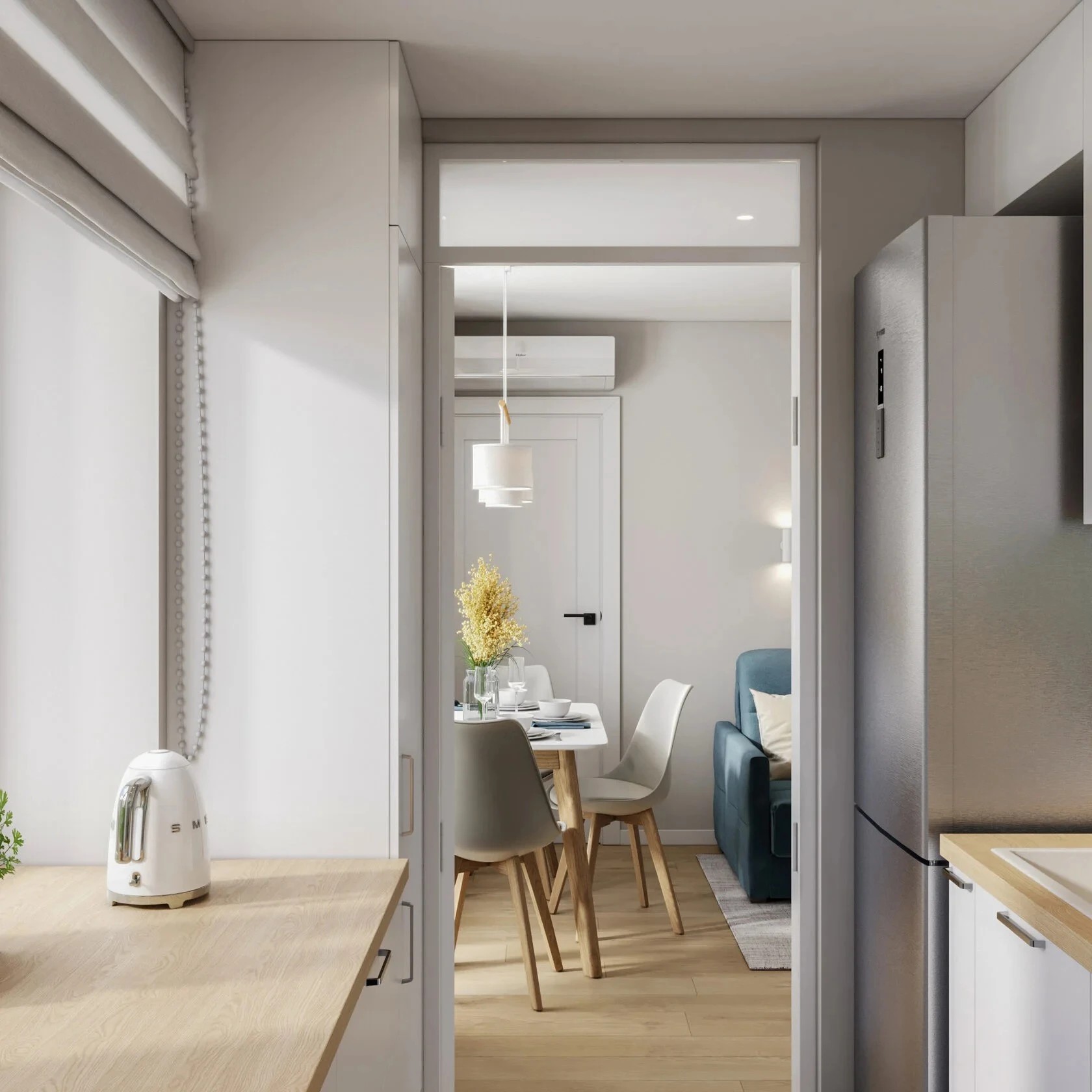 Компактная двухкомнатная квартира