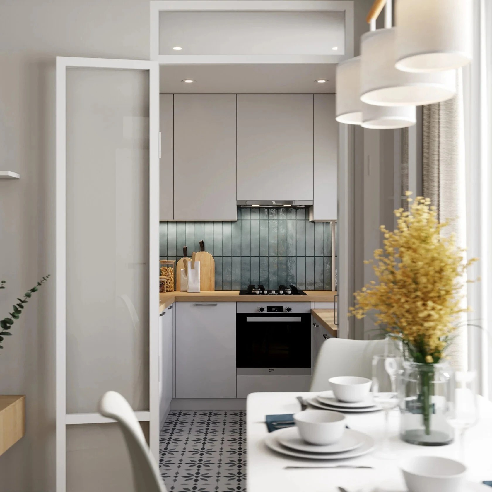 Компактная двухкомнатная квартира