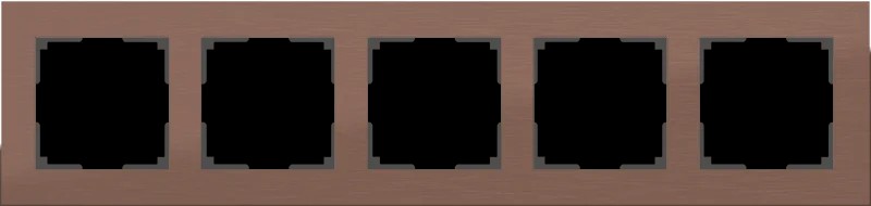 Рамка Werkel WL11-Frame-05 / Рамка на 5 постов (коричневый алюминий)