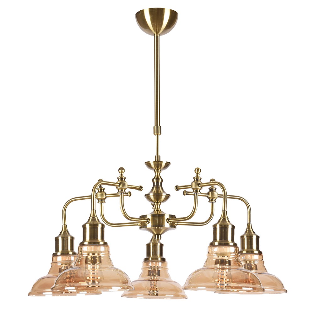 Люстра на штанге Lumien Hall Дезире 3305/5H-AB-CGN