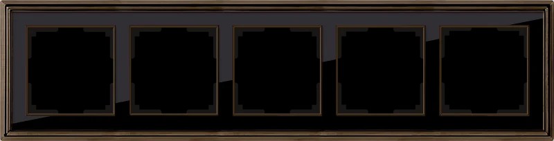 Рамка Werkel Palacio бронза/черный WL17-Frame-05/ Рамка на 5 постов (бронза/черный)