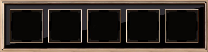 Рамка Werkel Palacio золото/черный WL17-Frame-05/ Рамка на 5 постов (золото/черный)