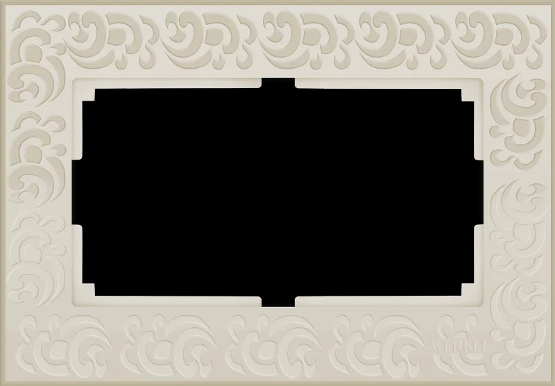 Рамка Werkel Flock WL05-Frame-01-DBL-ivory / Рамка для двойной розетки (слоновая кость)