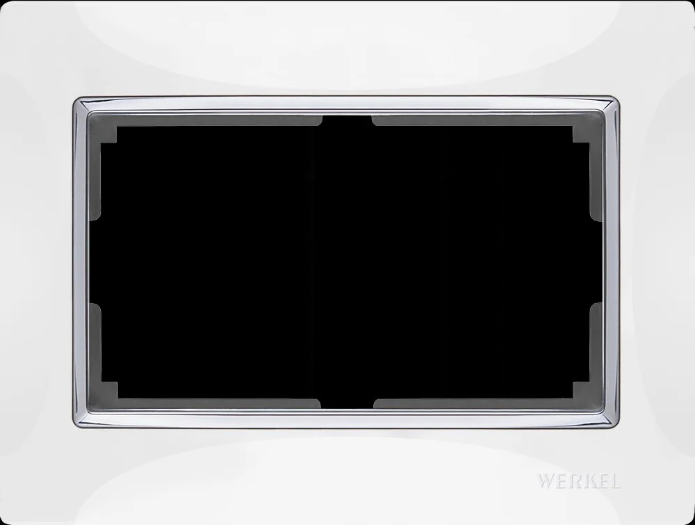 Рамка Werkel Snabb WL03-Frame-01-DBL-white / Рамка для двойной розетки (белый)