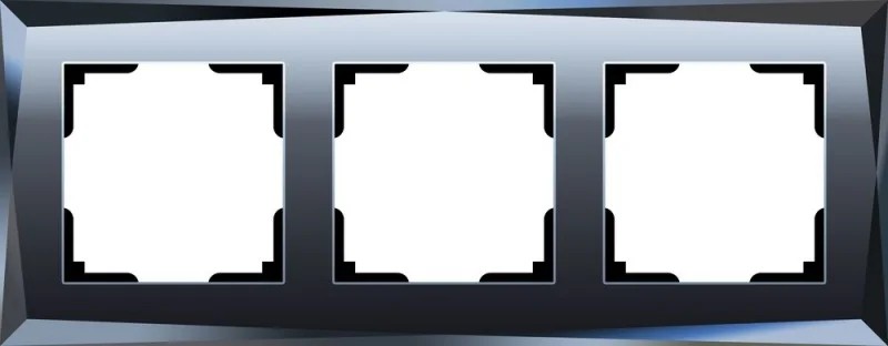 Рамка Werkel Diamant WL08-Frame-03/Рамка на 3 поста (черный)