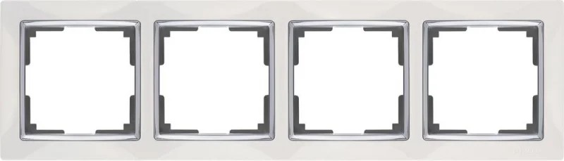 Рамка Werkel Snabb WL03-Frame-04-white /Рамка на 4 поста (белый)