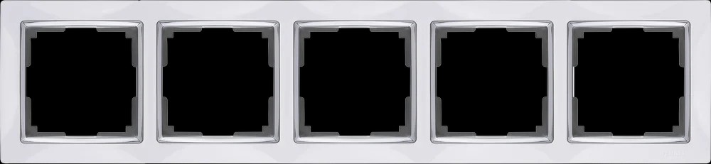 Рамка Werkel Snabb WL03-Frame-05-white /Рамка на 5 постов (белый)