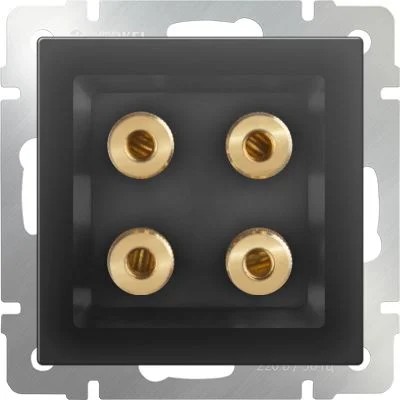 Розетка Werkel Серо-коричневый WL07-AUDIOx4 / Аккустическая розетка (серо-коричневый)