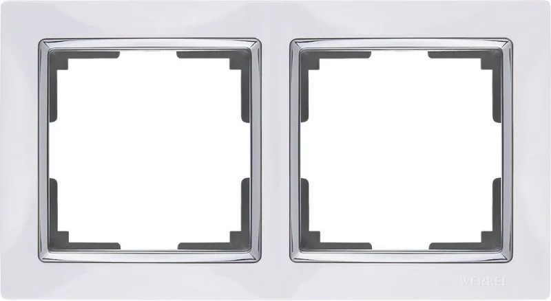 Рамка Werkel Snabb WL03-Frame-02-white /Рамка на 2 поста (белый)