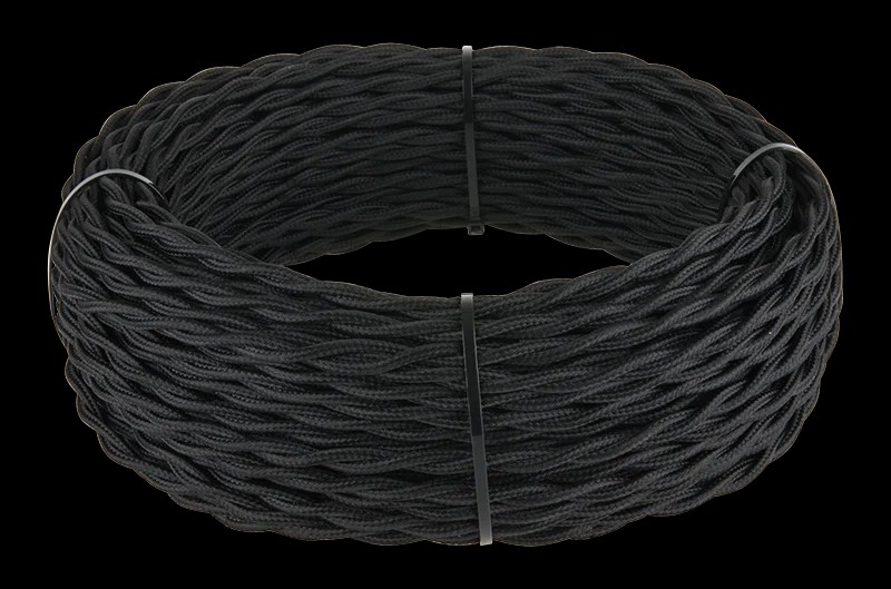 Werkel Ретро кабель витой 2х2,5 (черный)