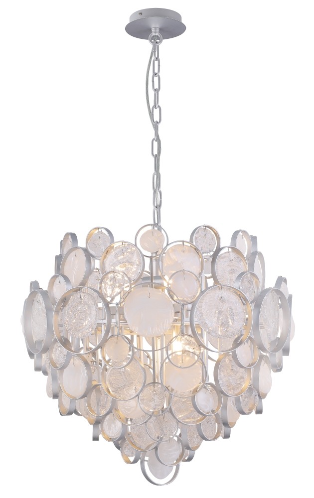 Подвесная хрустальная люстра Deseo Crystal Lux DESEO SP6 D460 SILVER