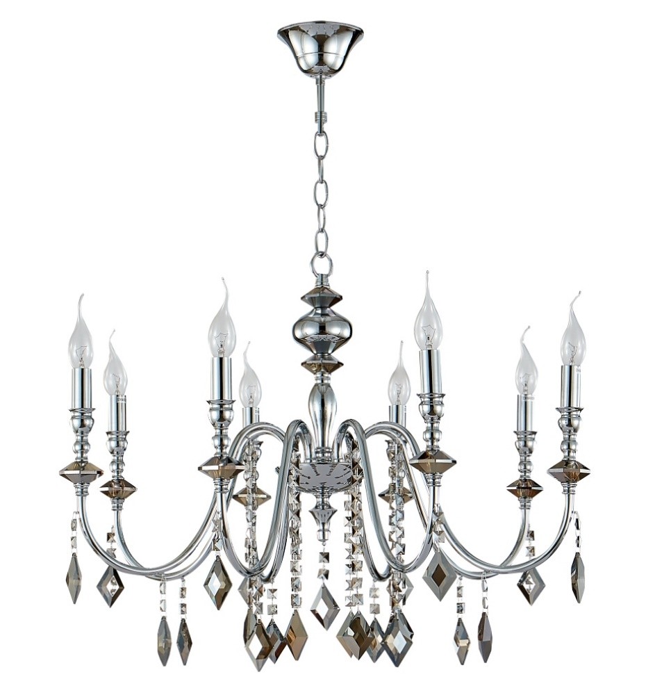 Подвесная люстра Crystal Lux Mercedes MERCEDES SP8 CHROME/SMOKE