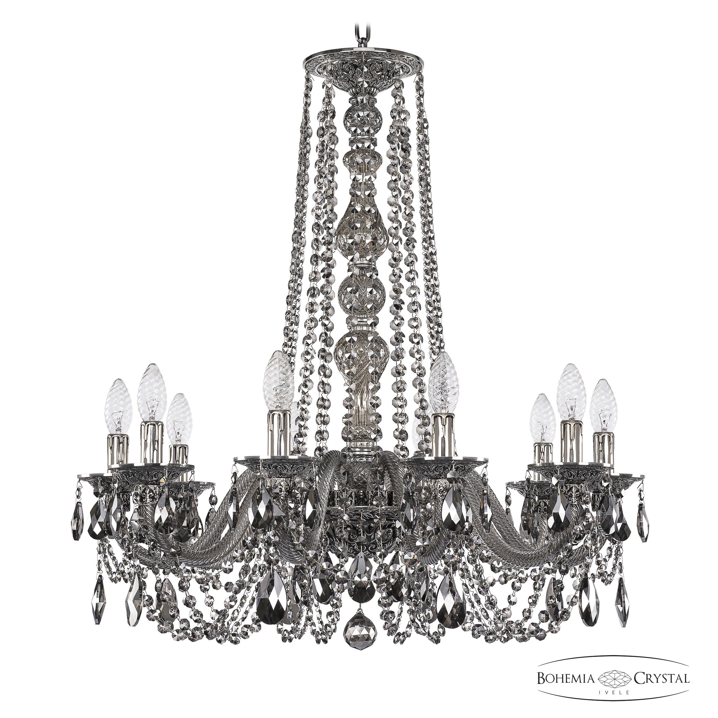 Подвесная хрустальная люстра 1602 Bohemia 16102/10/240/h-73 Ni M731