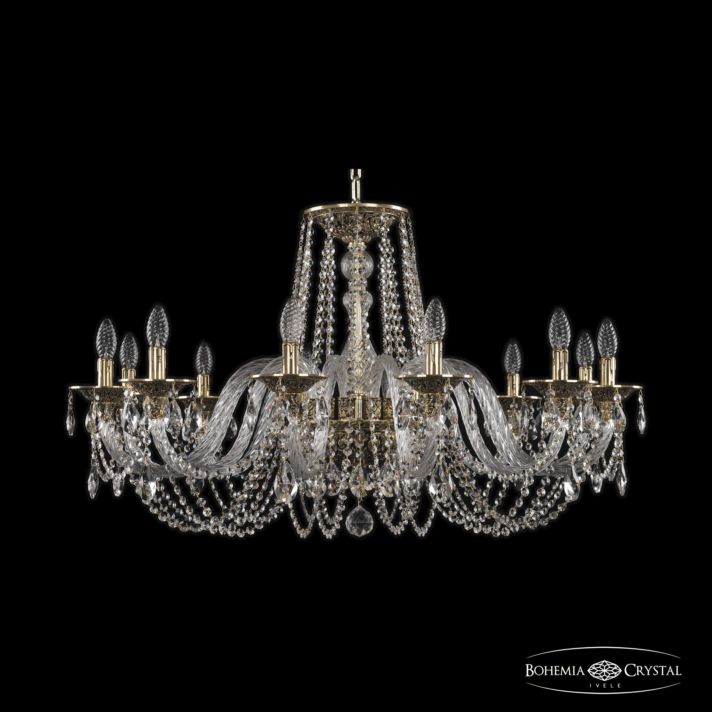 Подвесная хрустальная люстра 1602 Bohemia 16102/12/360 GB
