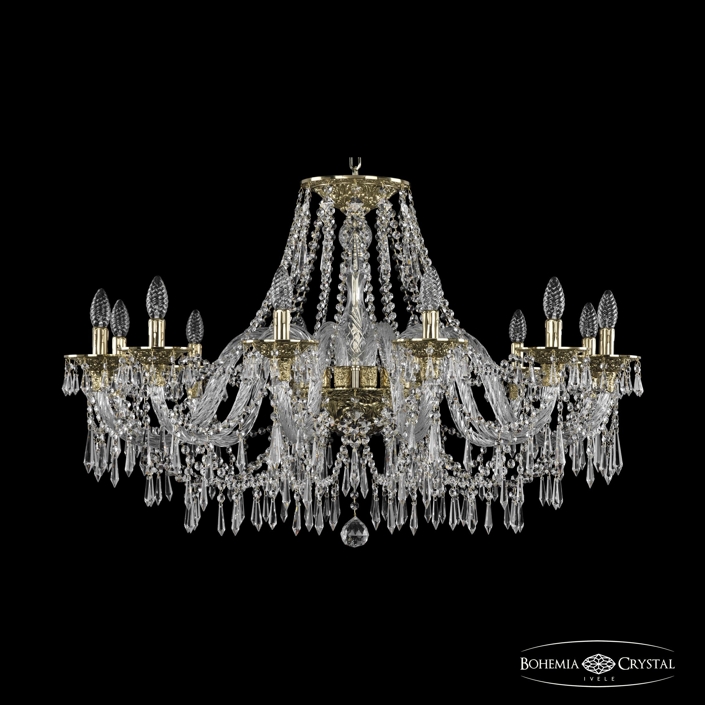 Подвесная хрустальная люстра 1603 Bohemia 16103/12/360 G