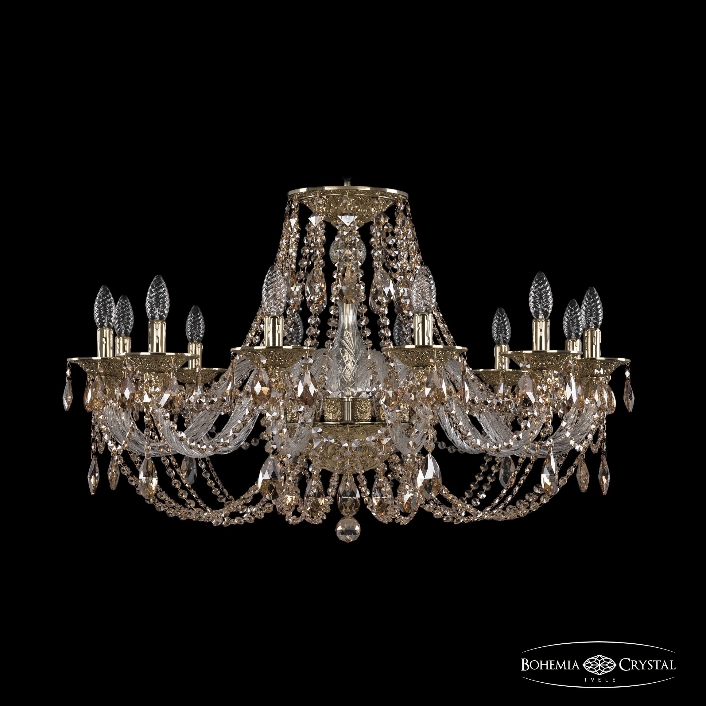 Подвесная хрустальная люстра 1606 Bohemia 16106/12/300 G R721