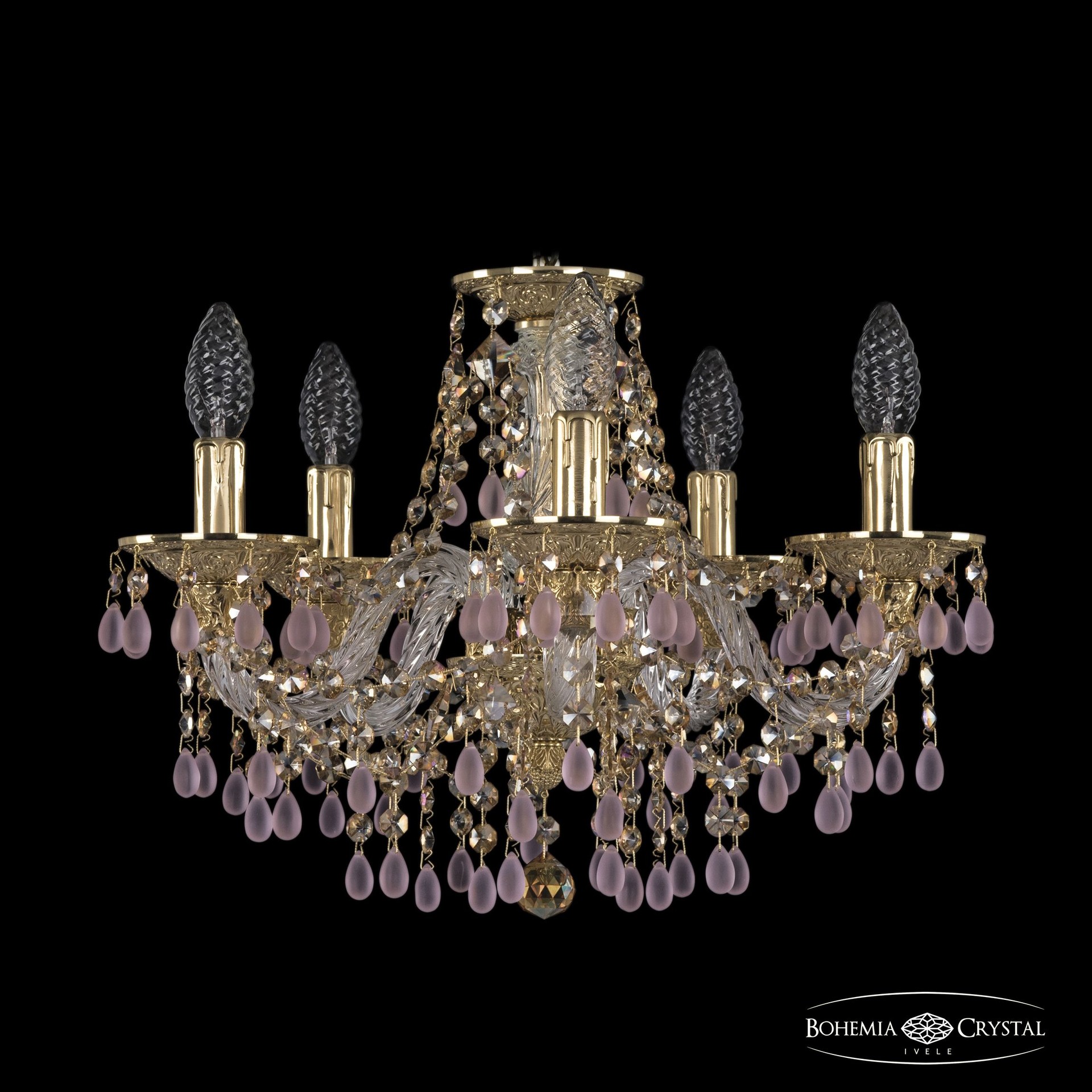 Подвесная хрустальная люстра 1610 Bohemia 16110/5/141 G V7010 R777