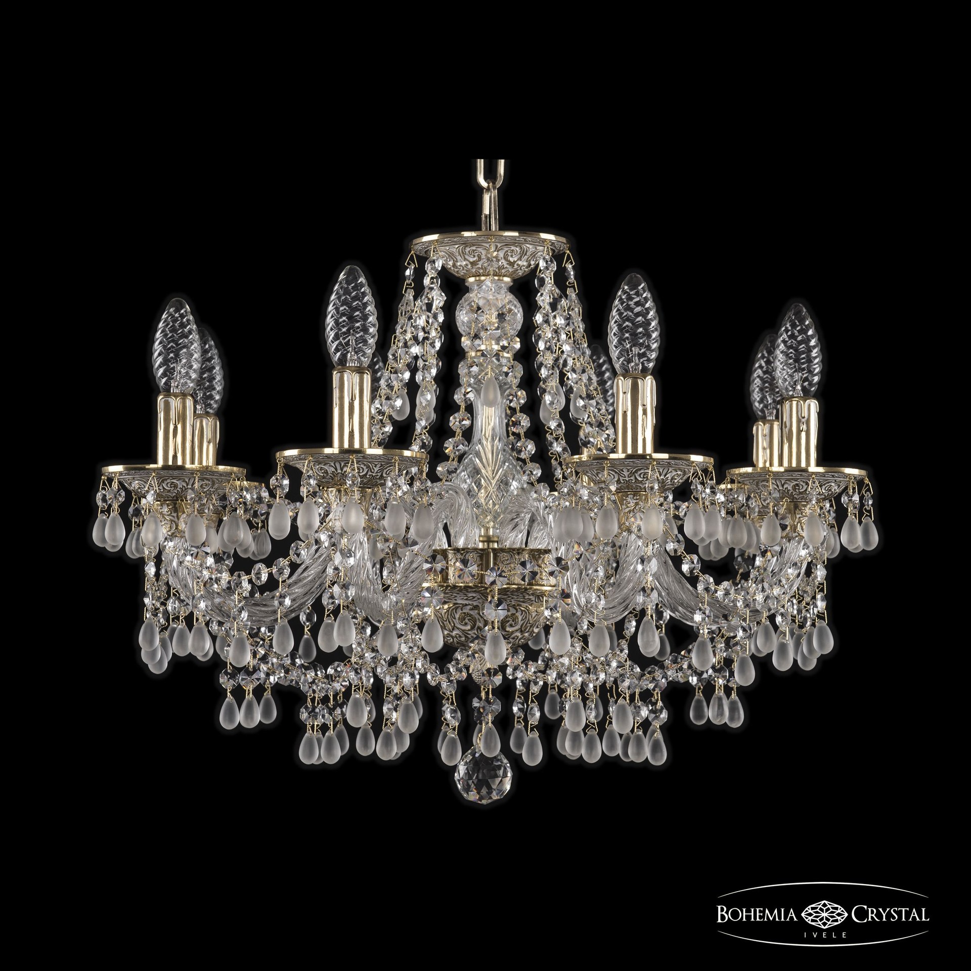 Подвесная хрустальная люстра 1610 Bohemia 16110/8/195 GW V0300