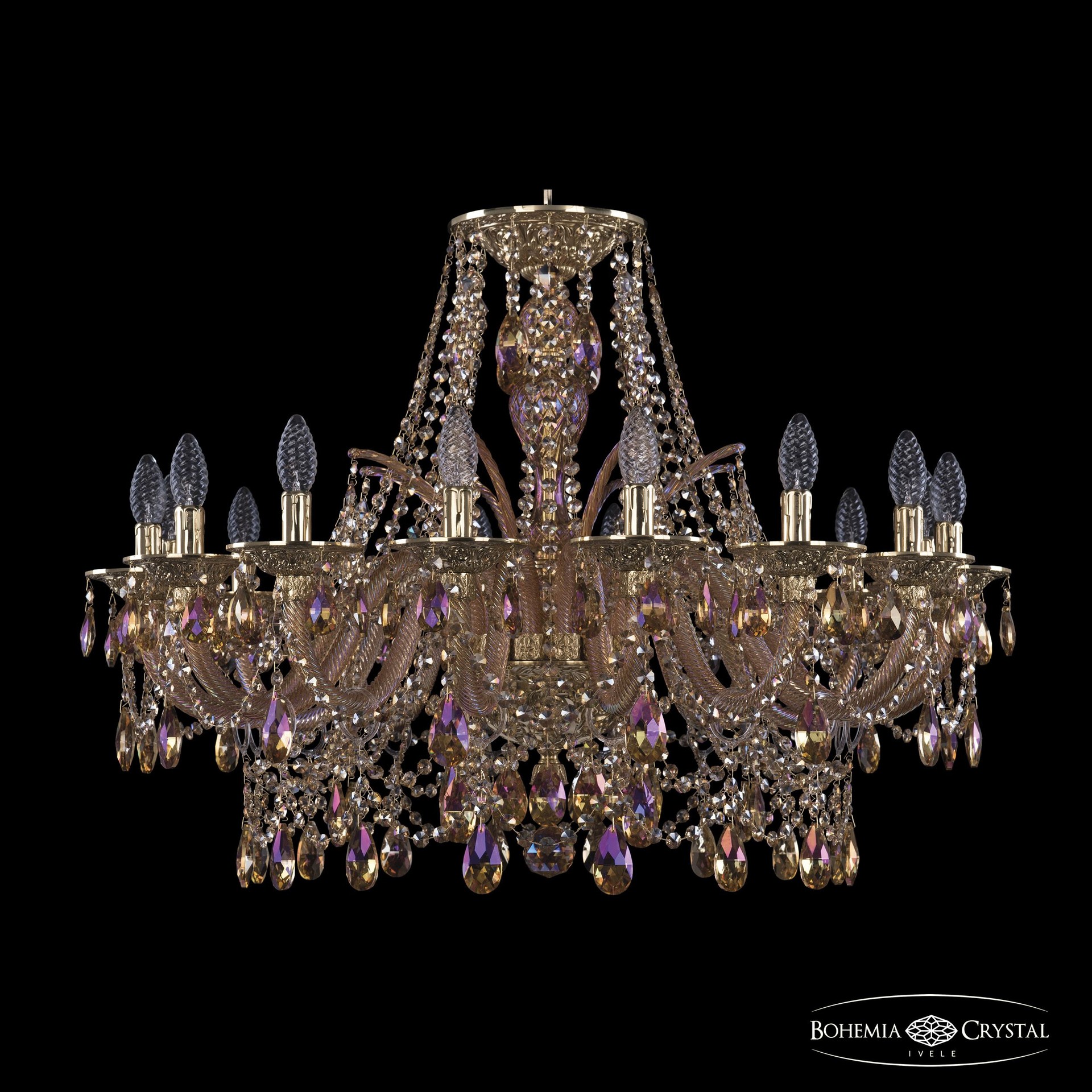 Подвесная хрустальная люстра 1611 Bohemia 16111/16/300 G M777