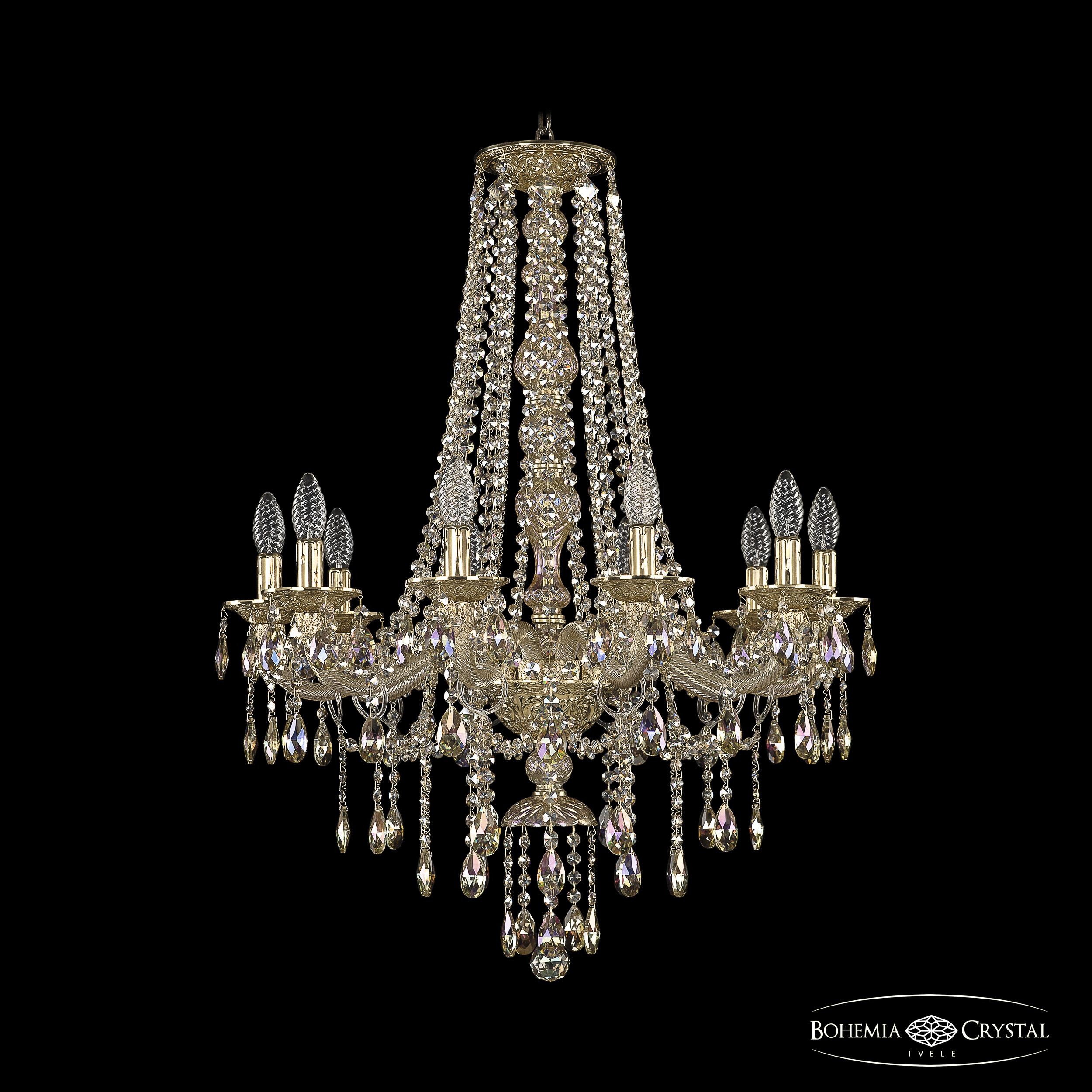 Подвесная хрустальная люстра 1615 Bohemia 16115/10/240/h-86 G M801