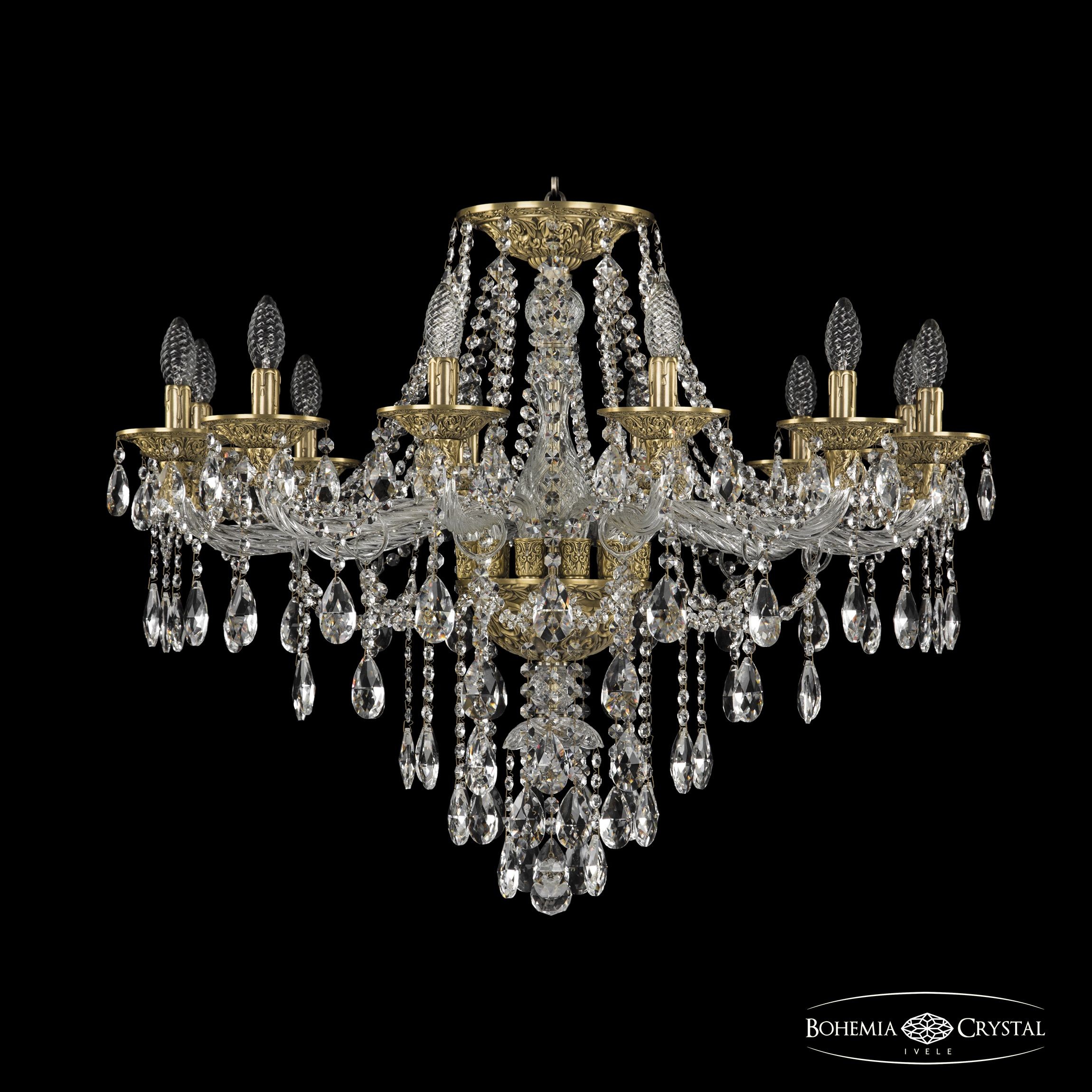 Подвесная хрустальная люстра 1615 Bohemia 16115/12/300 FP