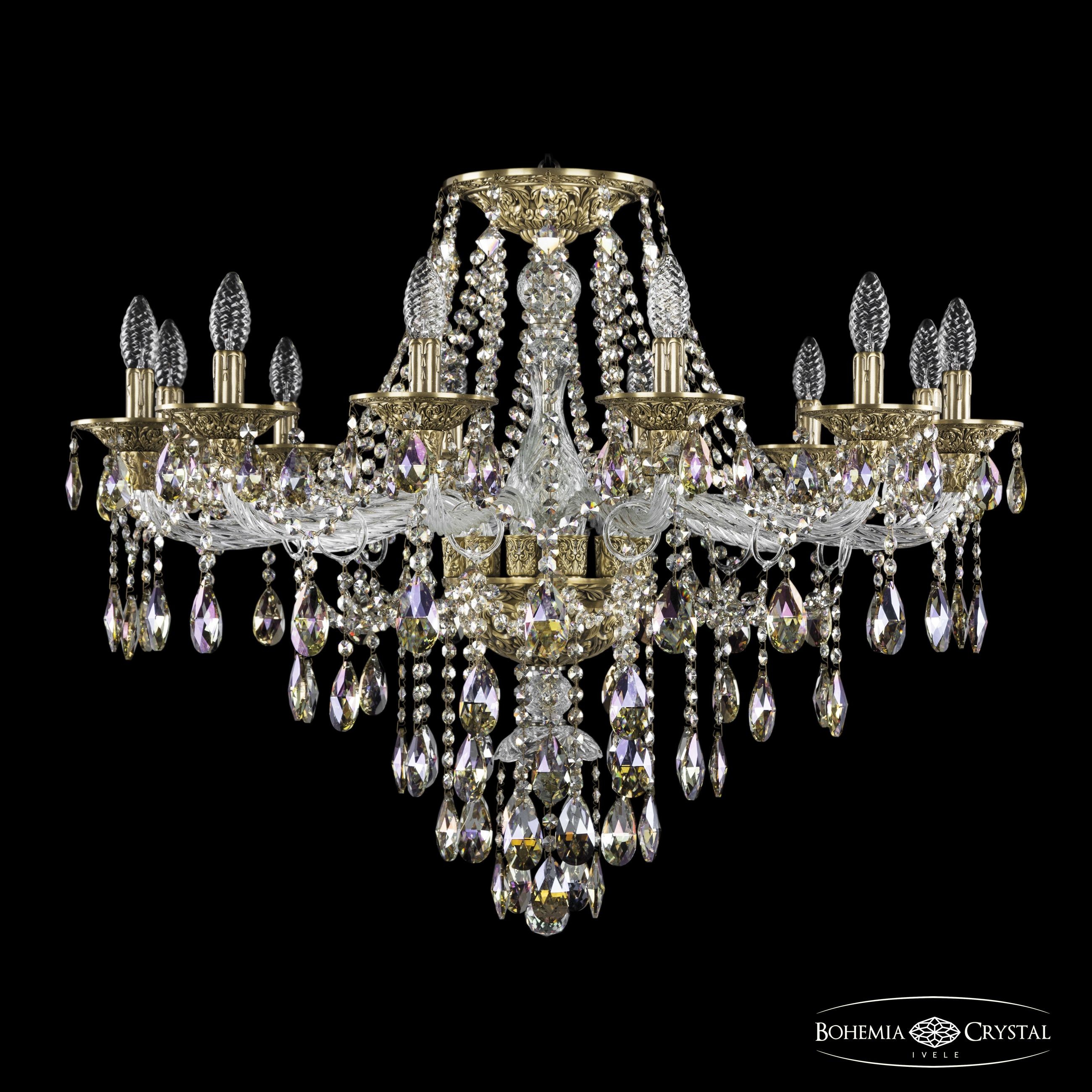 Подвесная хрустальная люстра 1615 Bohemia 16115/12/300 FP R801