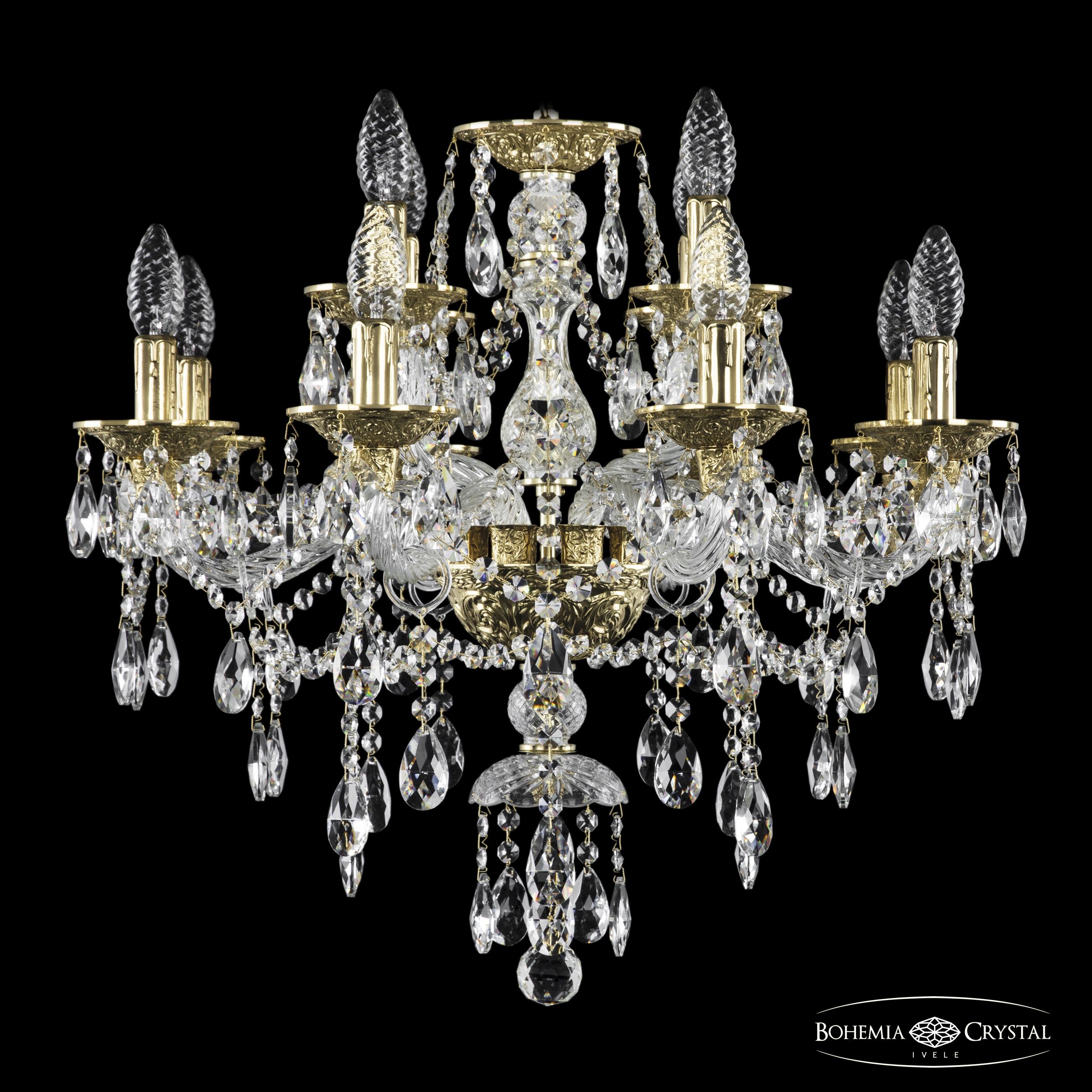 Подвесная хрустальная люстра 1615 Bohemia 16115/8+4/200 G