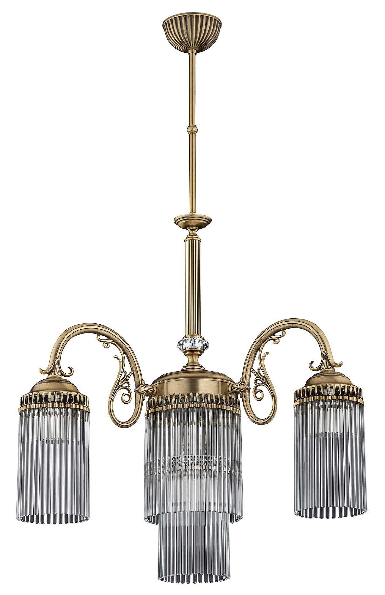 Потолочная хрустальная люстра Kutek Fiore FIO-ZW-3+1(P)