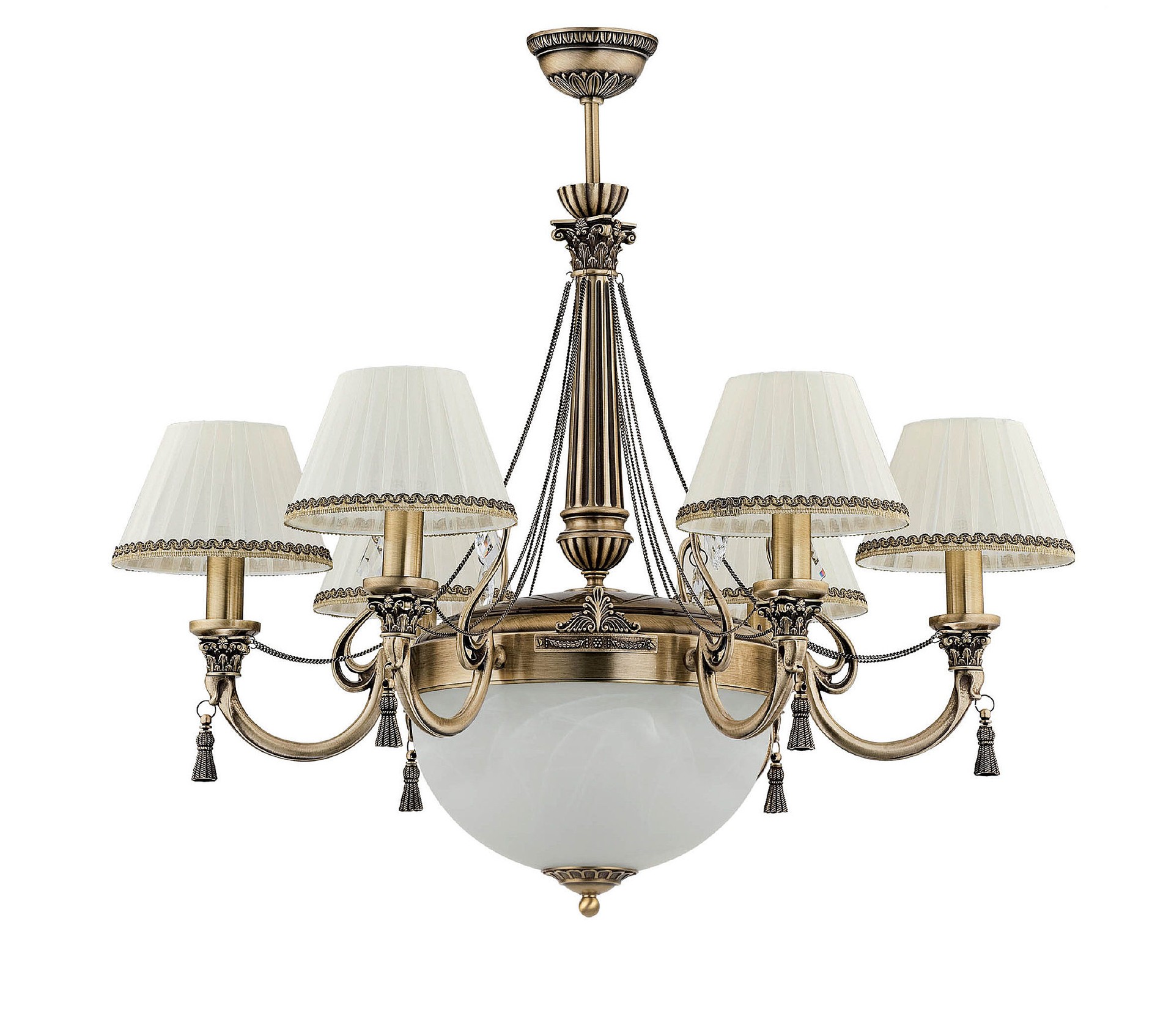 Потолочная люстра Kutek Roma (абажур) ROM-ZW-6+1(P/A)