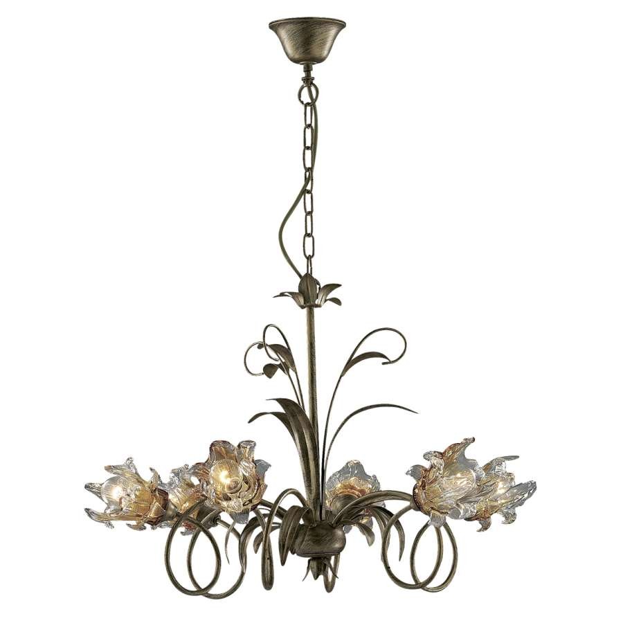 Люстра подвесная с цветочками Berto 2126/6 Odeon Light