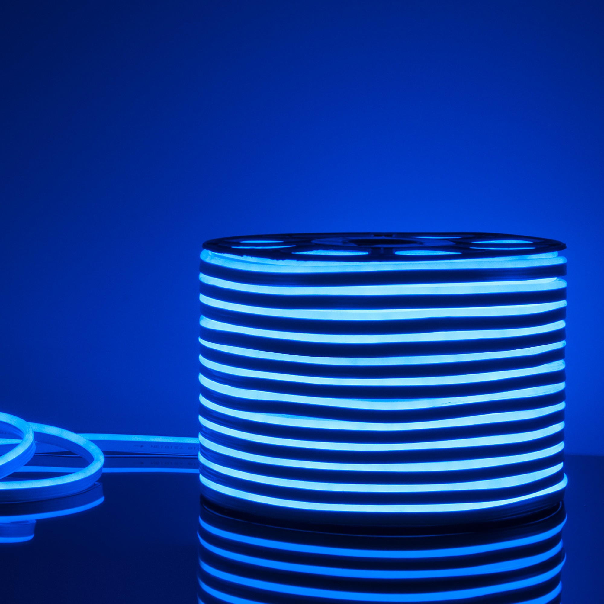 Светодиодный шнур Elektrostandard Светодиодный гибкий неон Гибкий неон LS001 220V 9.6W 120Led 2835 IP67 односторонний синий, 50 м a040594