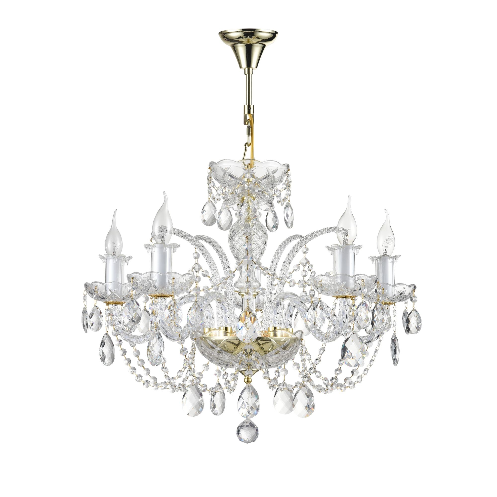 Подвесная люстра Maytoni Lira DIA907-PL-05-G