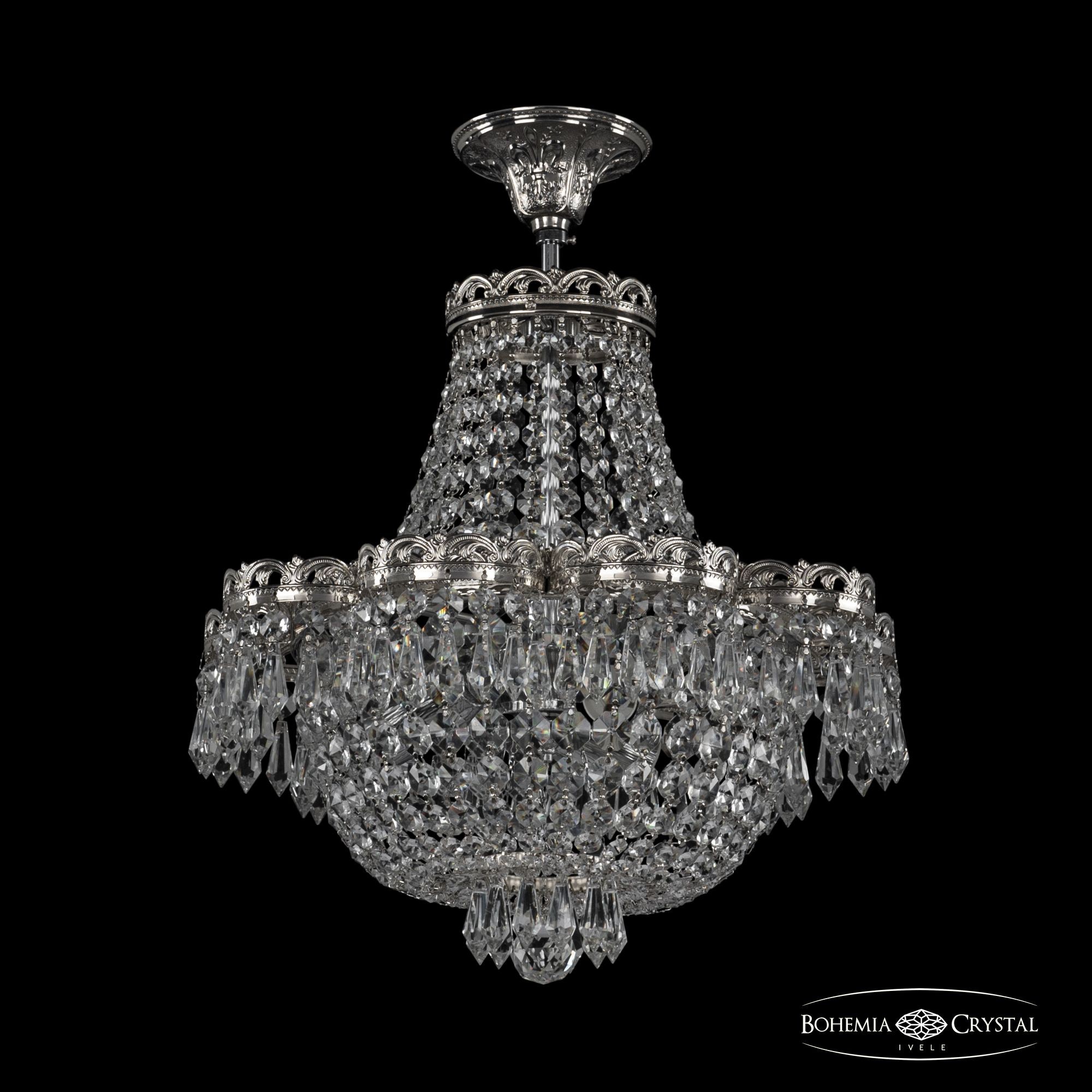 Потолочная хрустальная люстра Bohemia 1930 19301/H1/35JB Ni