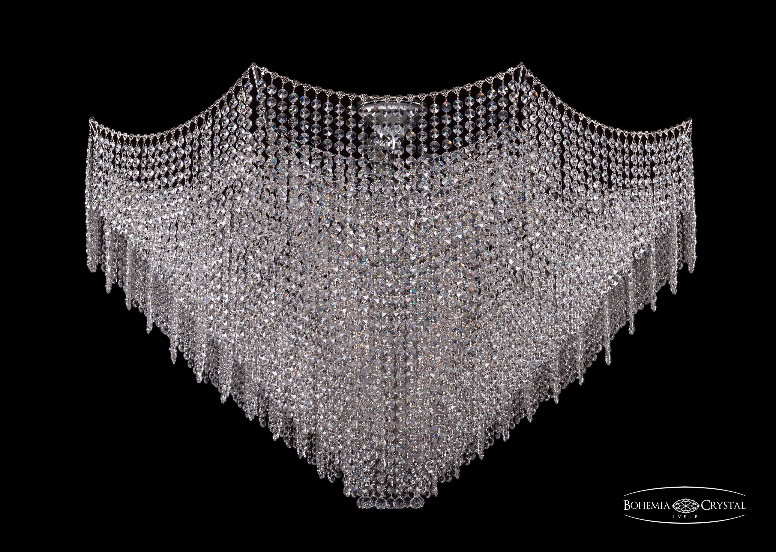 Потолочная хрустальная люстра Bohemia 7707 77071/115 Ni