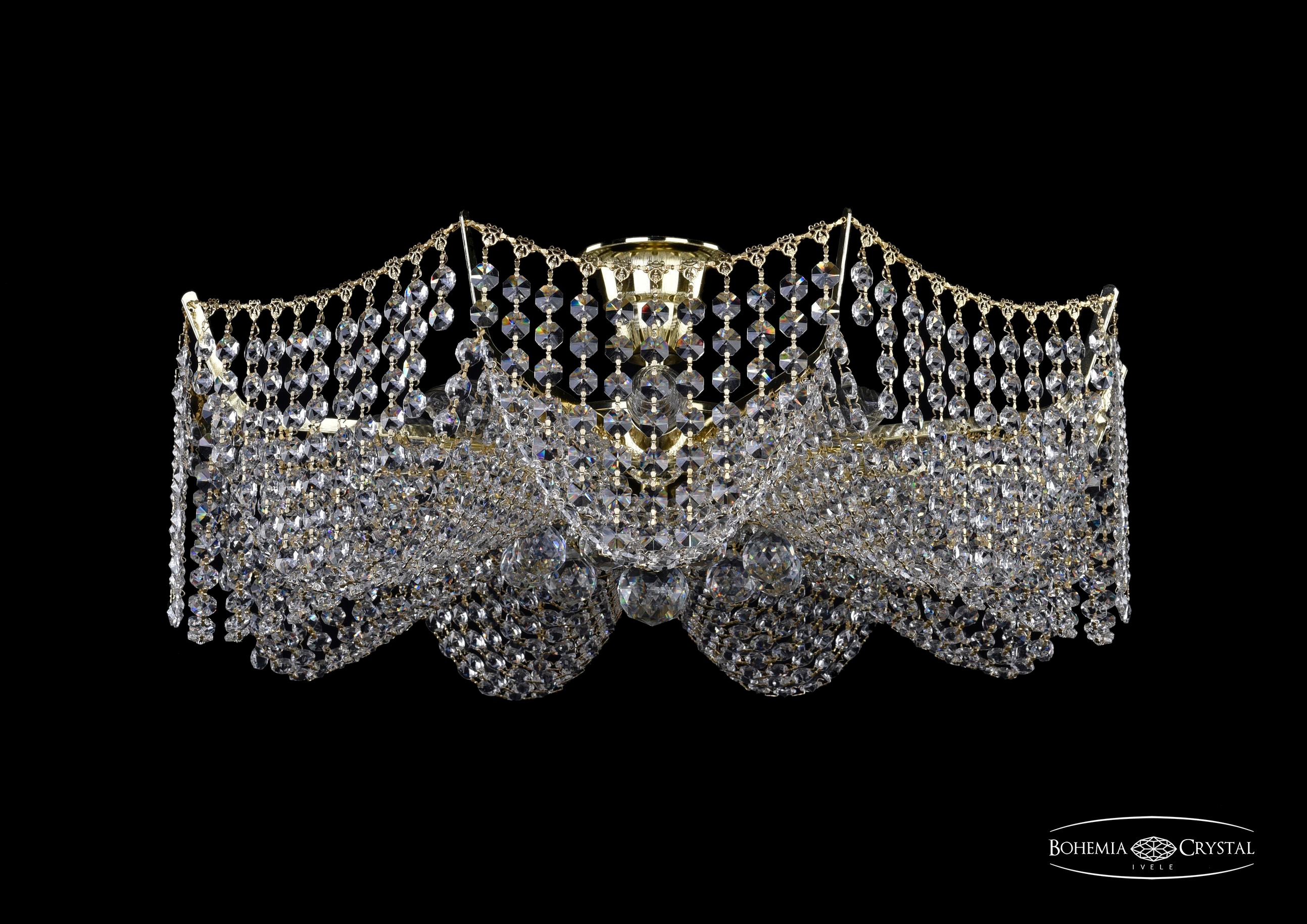 Потолочная хрустальная люстра Bohemia 7708 77081/57 G