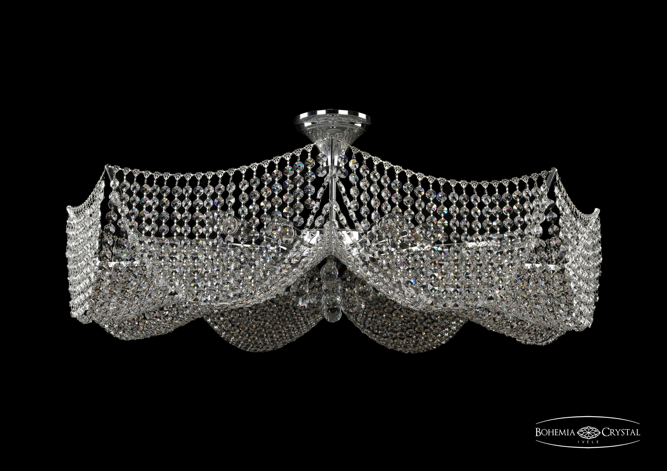 Потолочная хрустальная люстра Bohemia 7708 77081/95 Ni