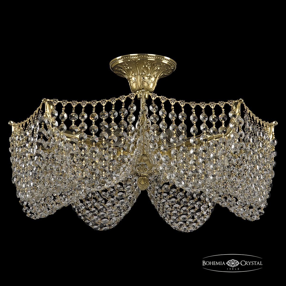 Потолочная хрустальная люстра Bohemia 7717 77171/49/8 G