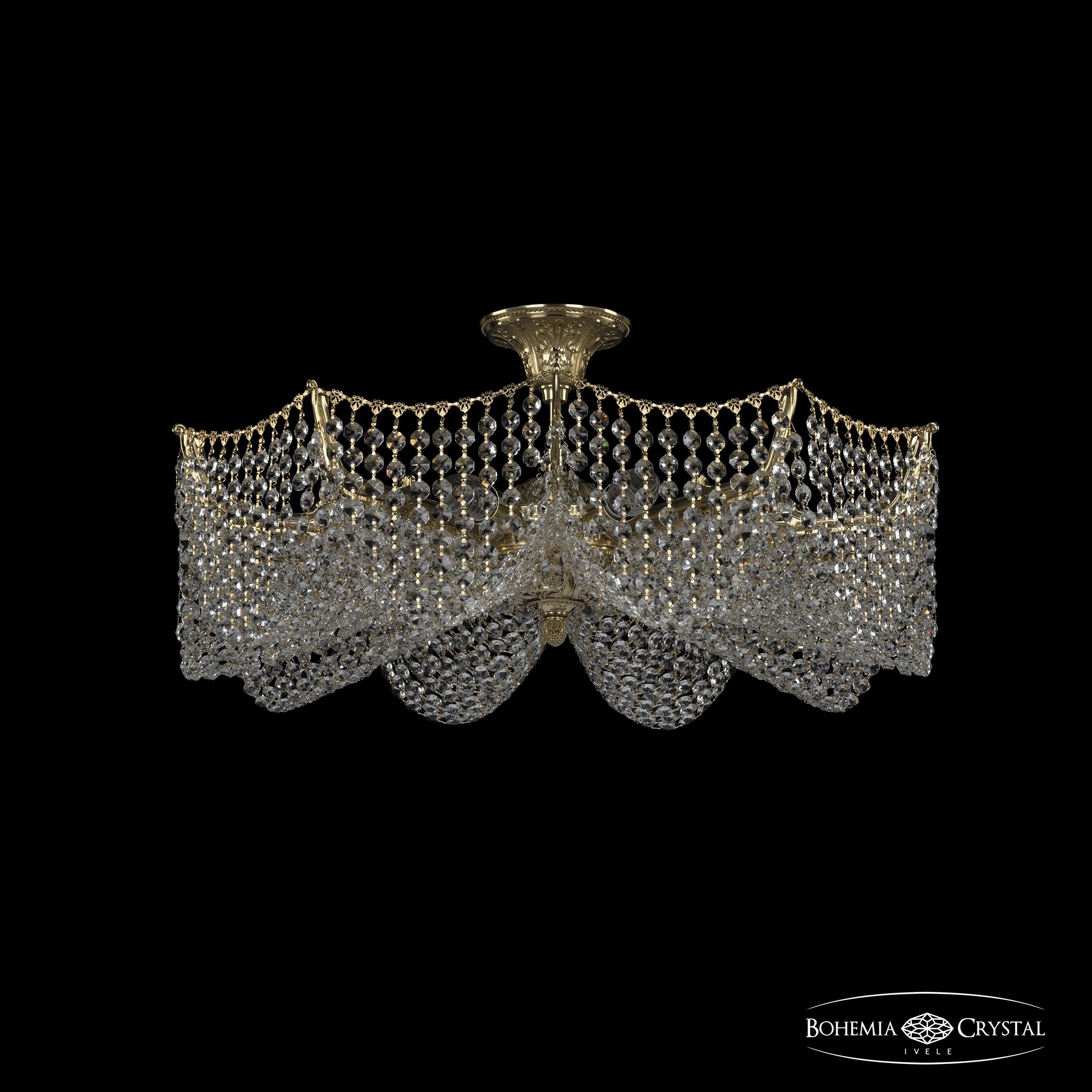 Потолочная хрустальная люстра Bohemia 7717 77171/63/10 G