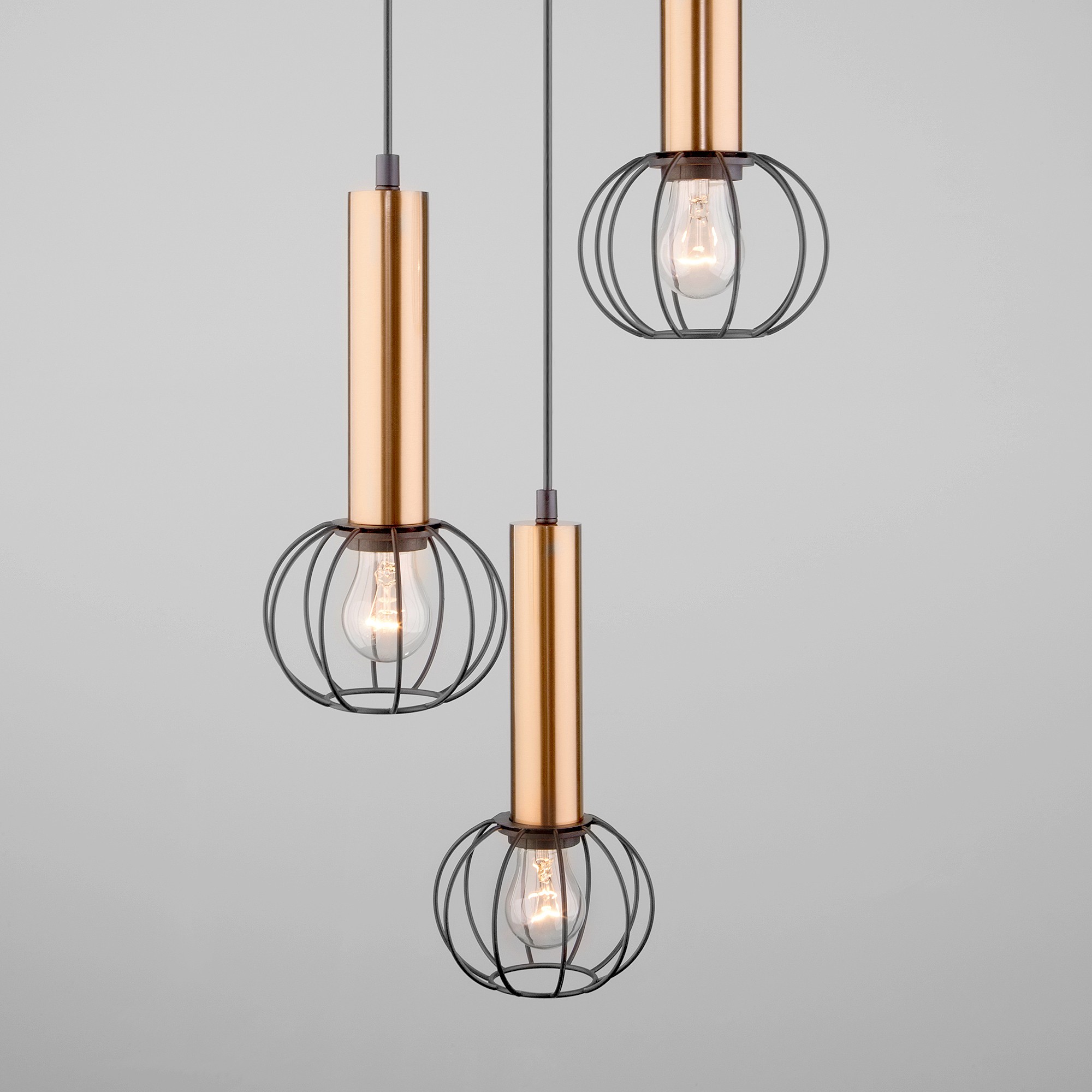 Светильник подвесной Eurosvet Parker 50178/3 черный/бронза