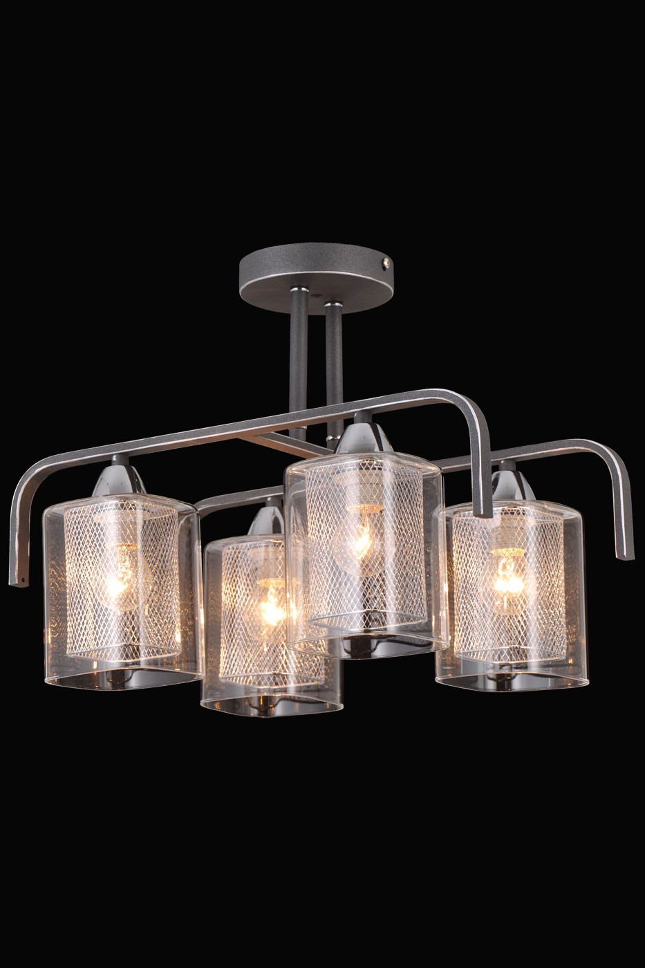 Потолочная люстра Natali Kovaltseva 75066 75066/4C STAIN SILVER